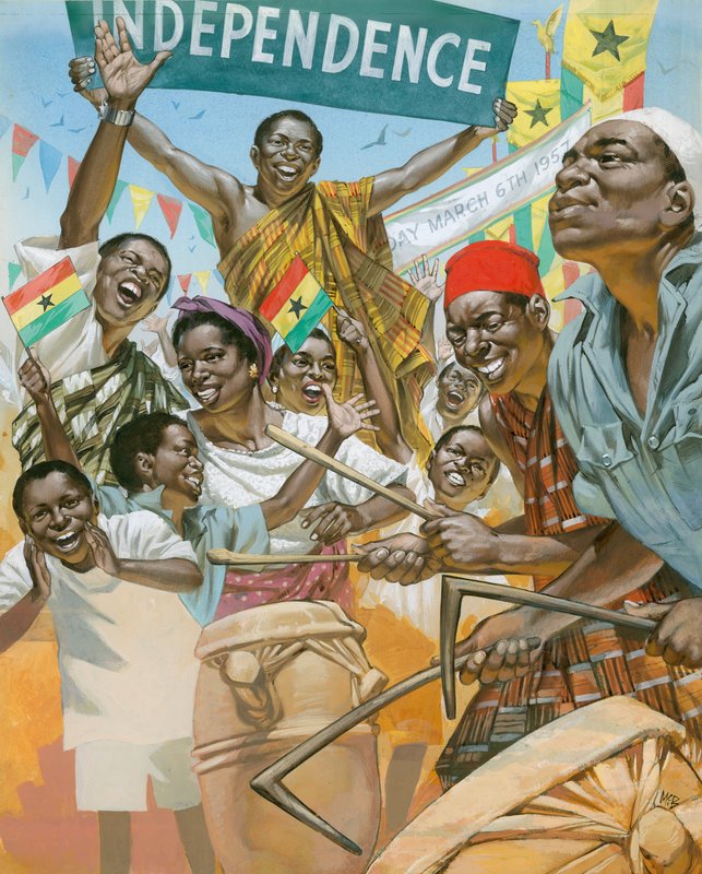 Batı Afrika Uyanıyor (kağıt üzerine guaj) by Angus McBride