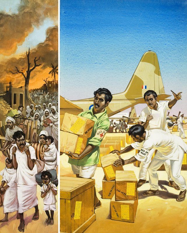 When Disaster Strikes (kağıt üzerine guaj) by Angus McBride