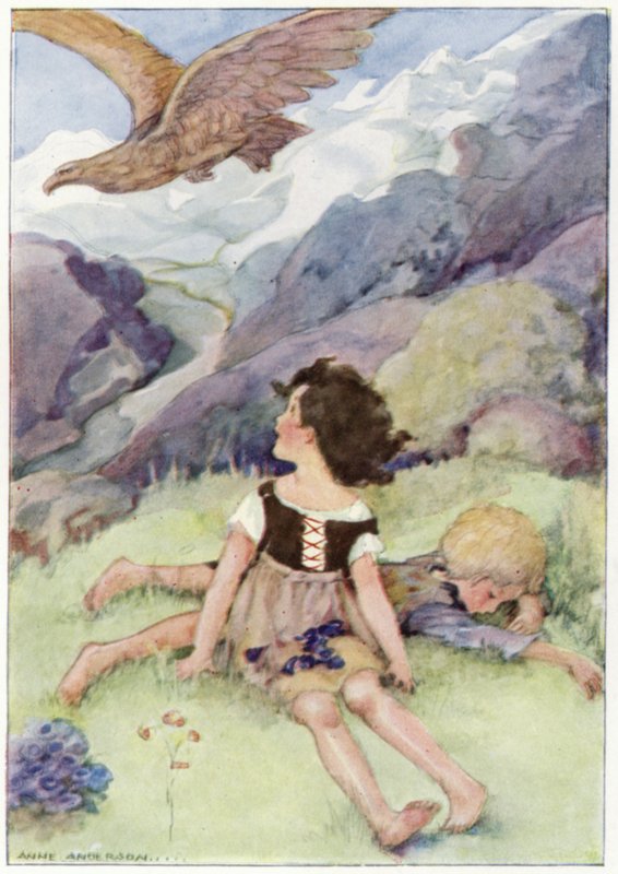 Heidi gördüğü en büyük kuşu gördü (renkli taş) by Anne (after) Anderson