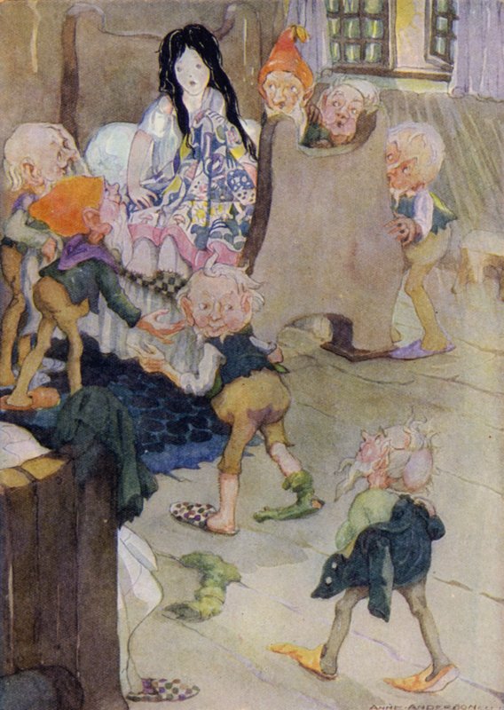 Küçük Kar beyazı (renkli lito) by Anne (after) Anderson