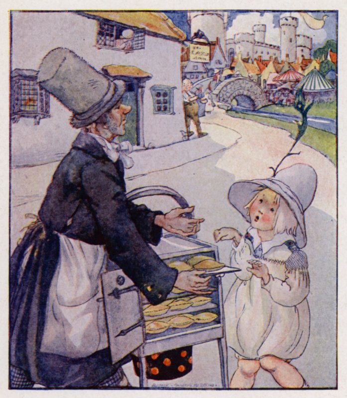 Tekerleme: Simple Simon Met A Pie-Man (renkli taş) by Anne (after) Anderson