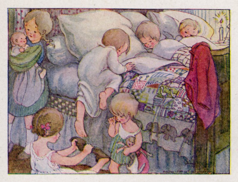 Tekerleme: Wee Willie Winkie Kasabadan Geçiyor (renkli taş) by Anne (after) Anderson