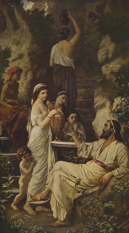 Çeşmede Hafız (yağlı boya) by Anselm Feuerbach