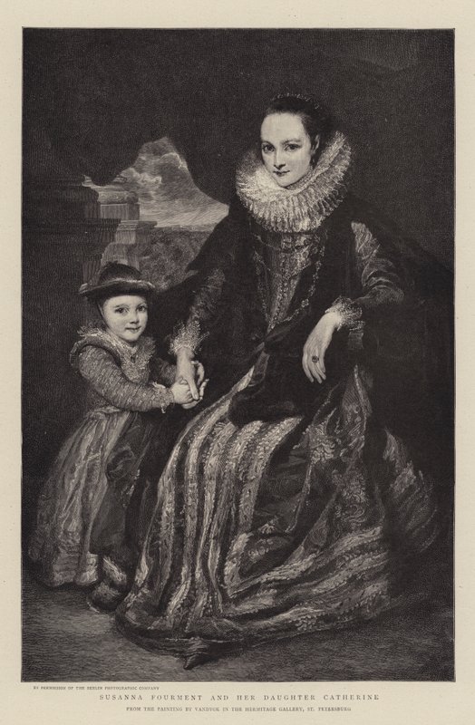 Susanna Fourment ve kızı Catherine by Anthony van Dyck