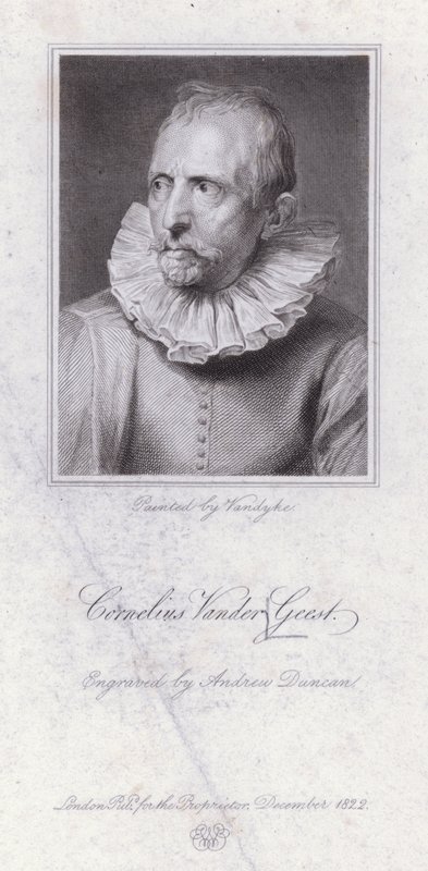 Cornelis van der Geest, Flaman baharat tüccarı ve sanat koleksiyoncusu (gravür) by Anthony van (after) Dyck