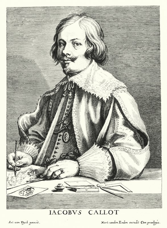 Jacques Callot, Fransız ressam ve grafiker (gravür) by Anthony van (after) Dyck