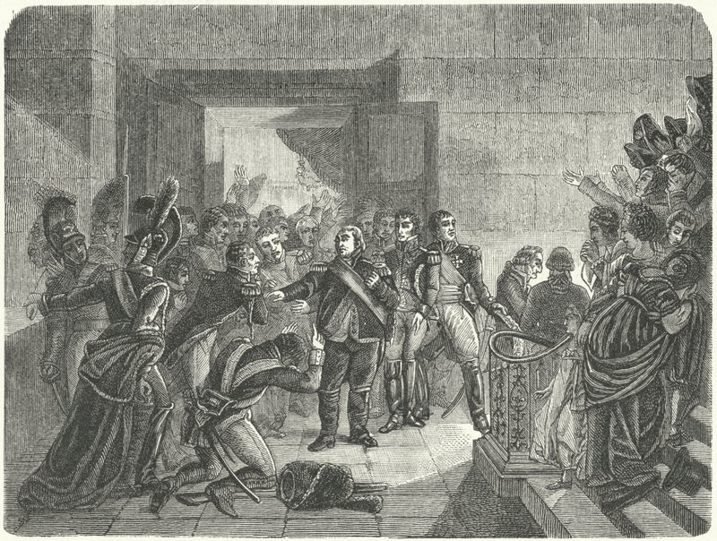 Louis XVIII, Napolyon