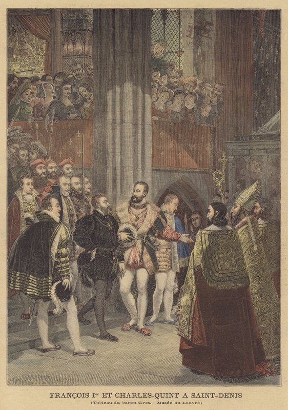 Francis I ve Charles V, Saint-Denis