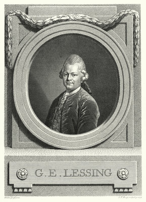 Gotthold Ephraim Lessing, Alman Aydınlanması; filozof, yazar ve oyun yazarı (gravür) by Anton (after) Graff