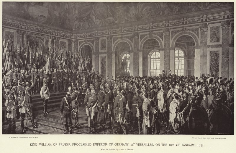 King William of Prussia proclaimed Emperor of Germany  by Anton Alexander von Werner