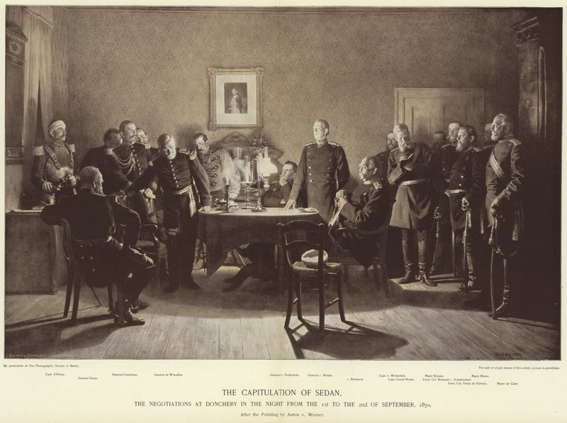 The capitulation of Sedan  by Anton Alexander von Werner