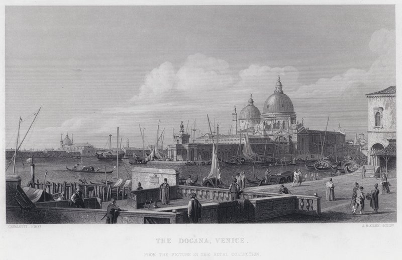 Doğana, Venedik (gravür) by Antonio (after) Canaletto