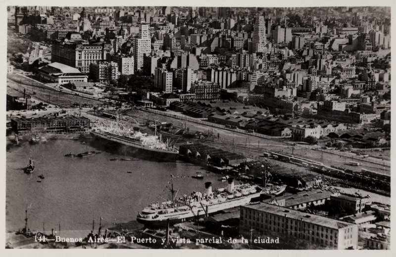 Liman ve şehrin kısmi görünümü, Buenos Aires, Arjantin by Argentinian Photographer
