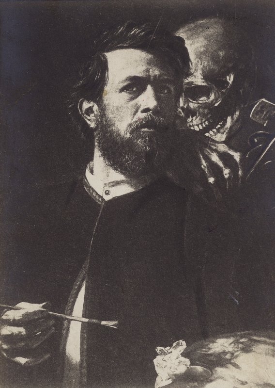 Ölümün Kemanı Çaldığı Otoportre, 1872 by Arnold Böcklin