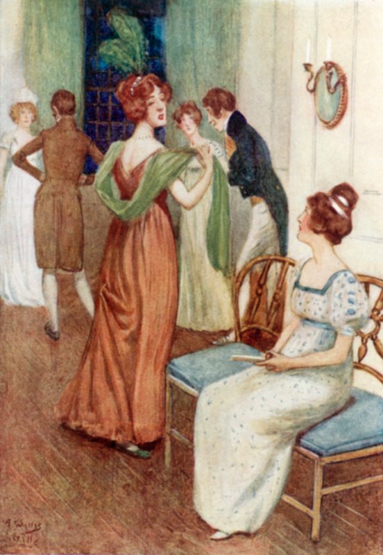 Illustration for Pride and Prejudice by Jane Austen  by Arthur Wallis Mills