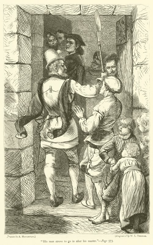 Adamı efendisinin peşinden girmeye çalıştı by Arthur Boyd Houghton