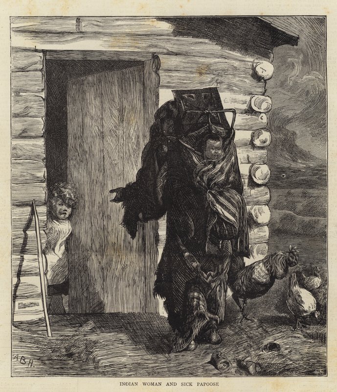 Hintli Kadın ve Hasta Papoose by Arthur Boyd Houghton