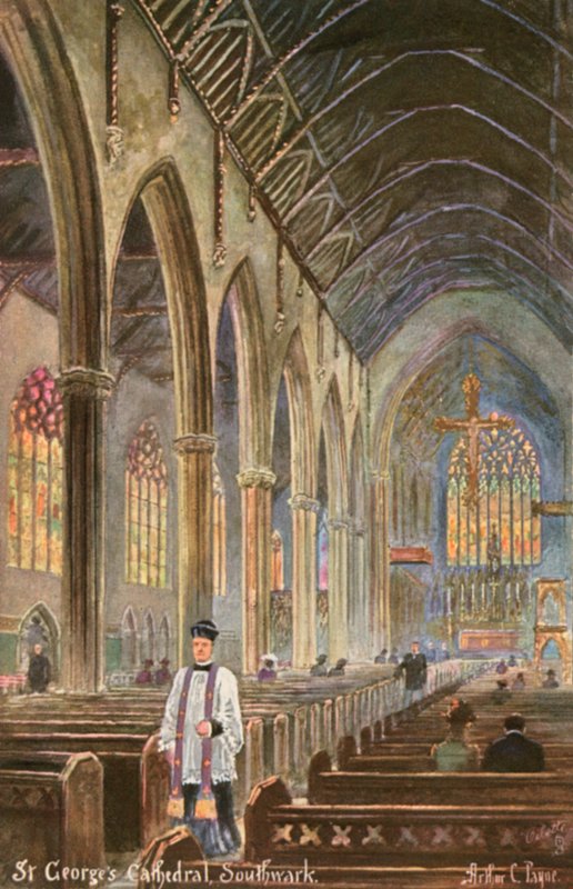 St George Katedrali, Southwark, Londra (renkli taş) by Arthur Charles (after) Payne