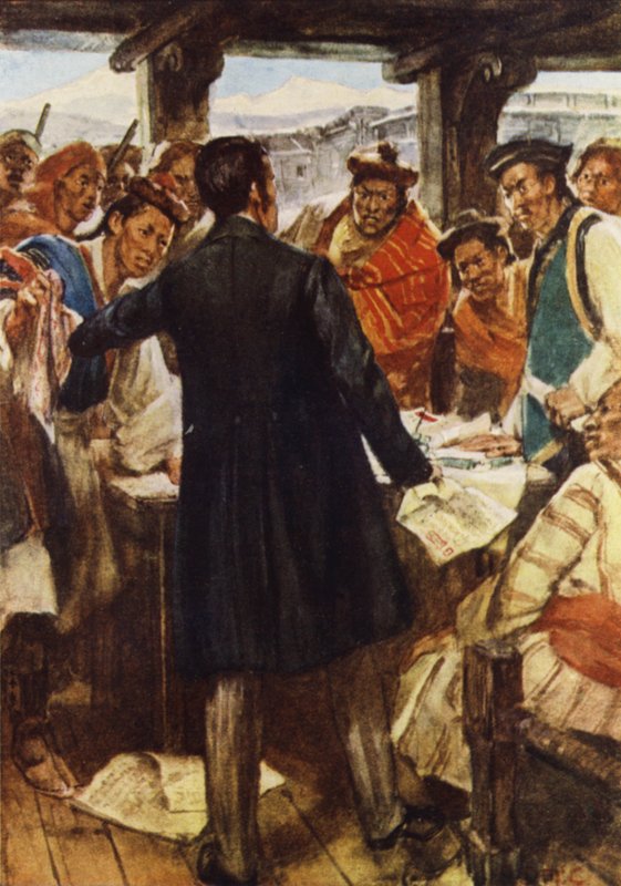 Ashley Eden, Bhutanlılar tarafından bir Antlaşma imzalamaya zorlandı by Arthur David McCormick