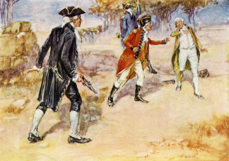 Warren Hastings ve Philip Francis arasındaki düello by Arthur David McCormick