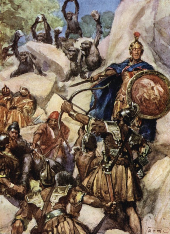 Goriller saldıran Kartacalılar by Arthur David McCormick