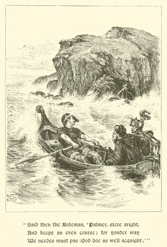 Sör Guyon, Kınama Kayası (gravür) by Arthur George Walker