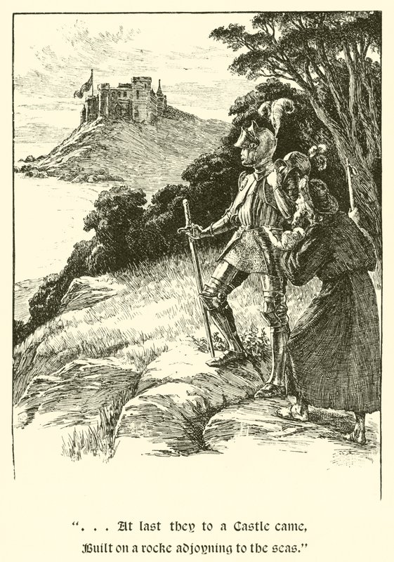 Sir Guyon, Üç Kızkardeş (gravür) by Arthur George Walker