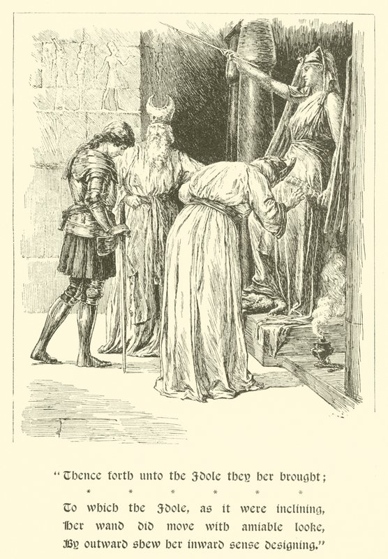 Sir Artegall, Radigund ve Britomart'ın Maceraları (gravür) by Arthur George Walker