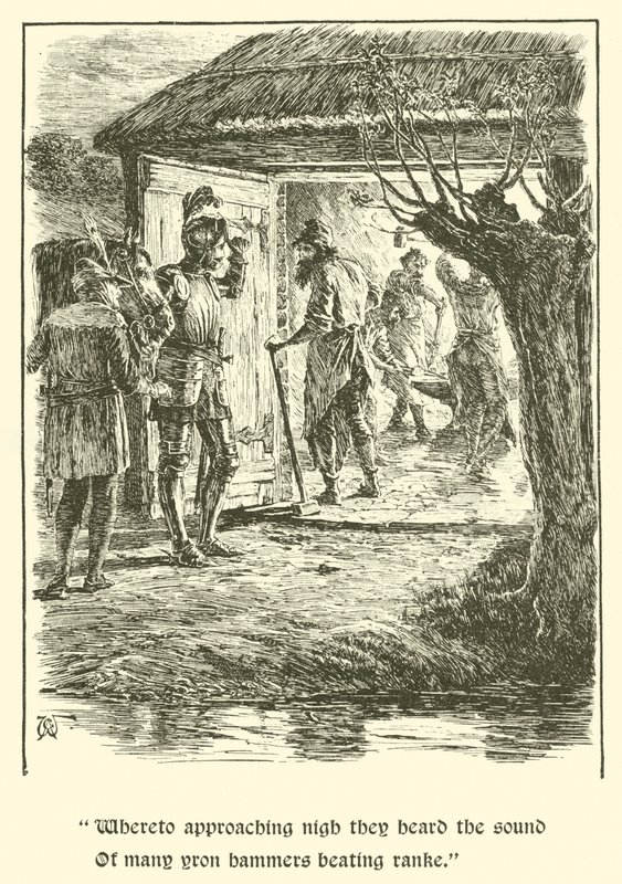The Legend Of Britomart, The House Of Care (gravür) by Arthur George Walker