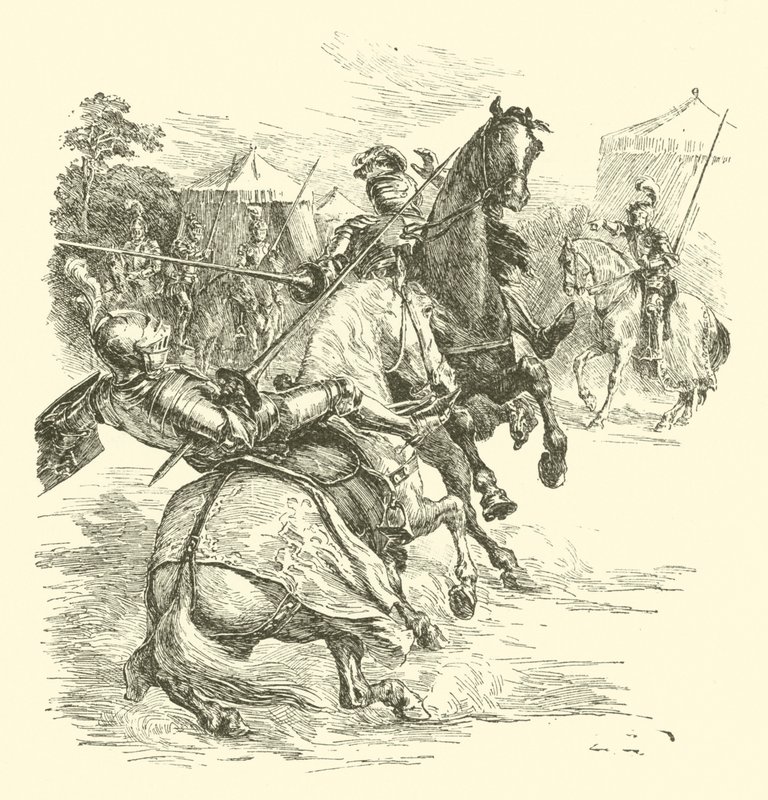 Britomart Efsanesi, Turnuva (gravür) by Arthur George Walker