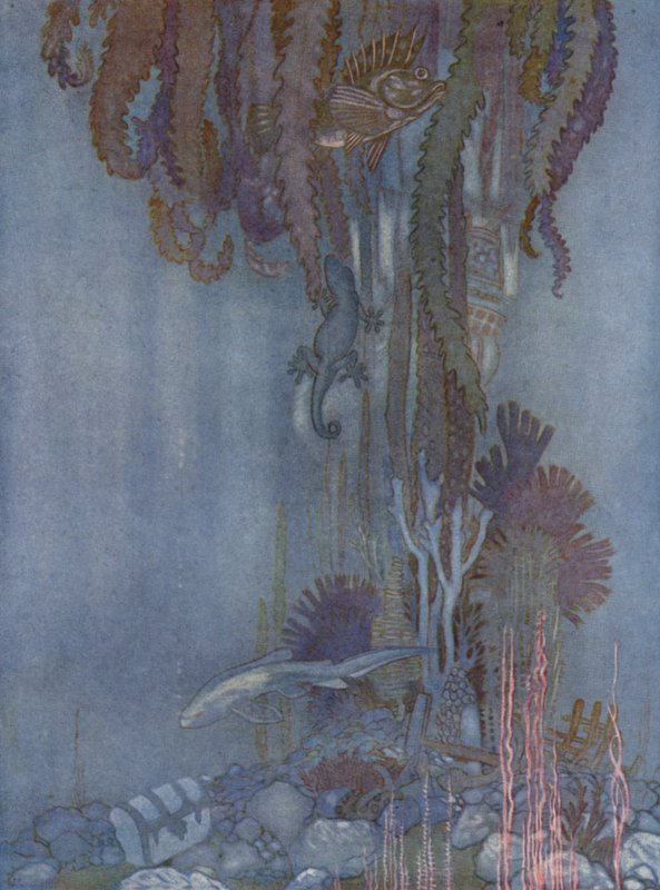 Boğulmanın ne kadar acı olduğunu düşündüm (renkli taş) by Arthur George Watts