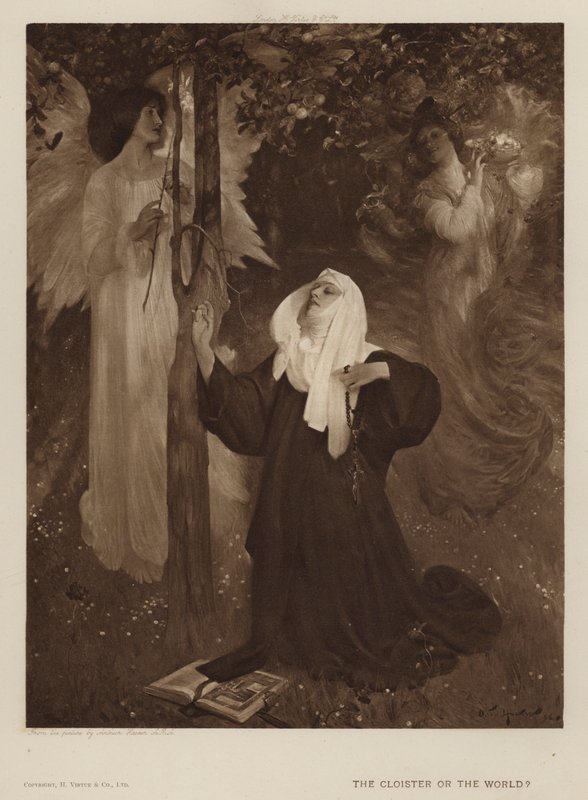 Manastır mı, Dünya mı? (lito) by Arthur Hacker