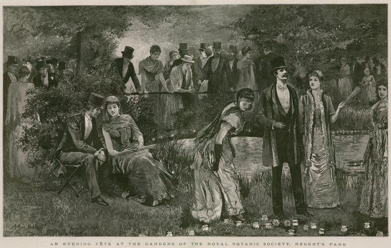 Royal Botanic Society bahçelerinde bir akşam şenliği, Regent