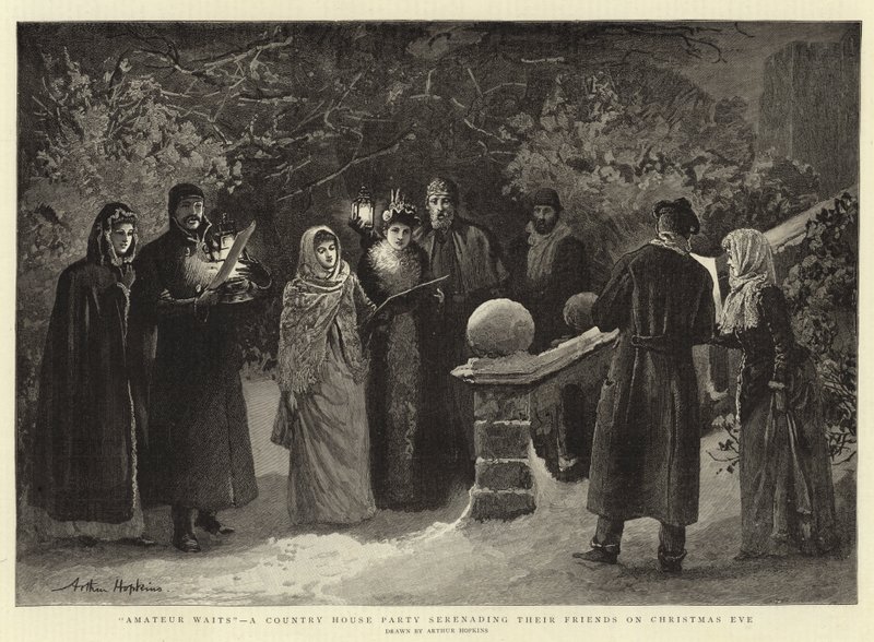 Amatuer Waits, Noel Arifesinde Arkadaşlarına Serenat Yapan Bir Kır Evi Partisi by Arthur Hopkins