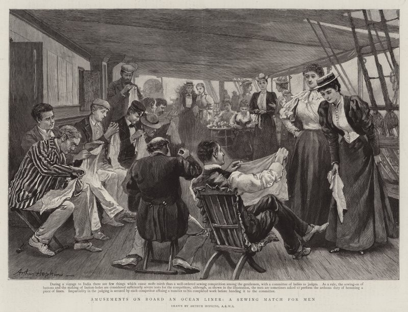 Bir Okyanus Gemisinde Eğlenceler, Erkekler İçin Bir Dikiş Maçı by Arthur Hopkins