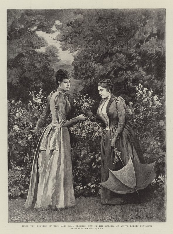 SAİK Teck Düşesi ve HSH Princess May, Richmond White Lodge'daki Garden'da by Arthur Hopkins