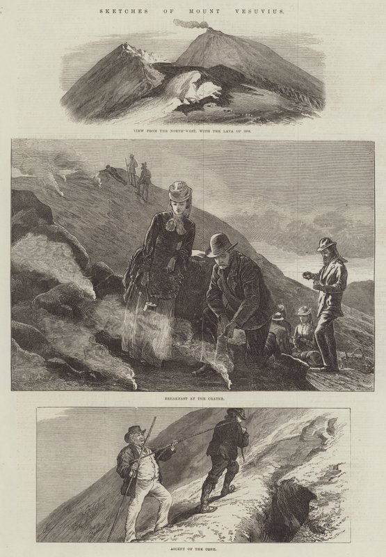 Vezüv Yanardağı'nın eskizleri by Arthur Hopkins