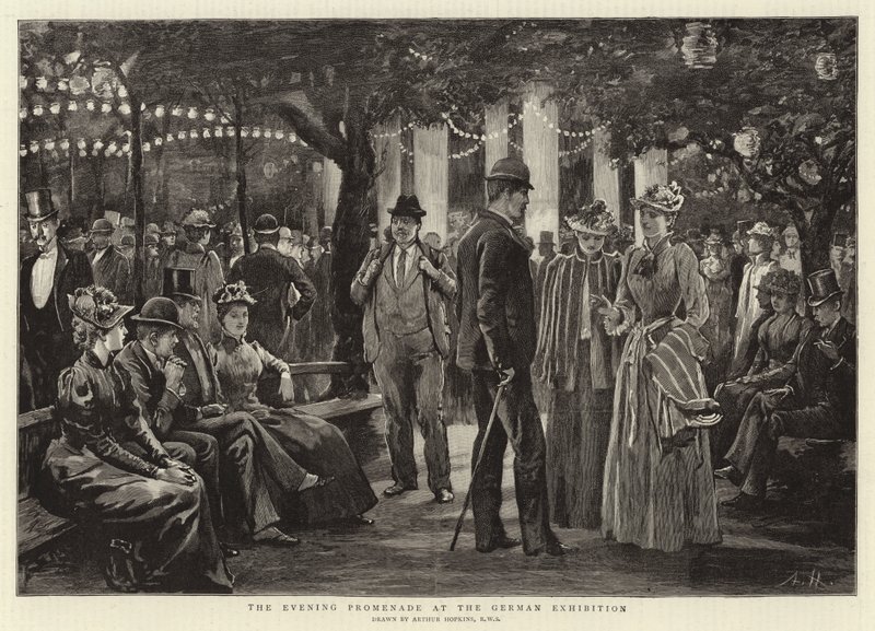 ಜರ್ಮನ್ ಪ್ರದರ್ಶನ ಟರ್ಕಿಯಲ್ಲಿ ಸಂಜೆ ವಾಯುವಿಹಾರ by Arthur Hopkins