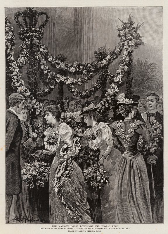 The Mansion House Rose Show ve Floral Fete by Arthur Hopkins