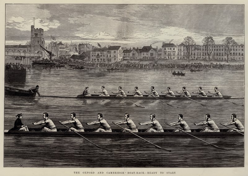 Oxford ve Cambridge Tekne Yarışı, Başlamaya Hazır by Arthur Hopkins