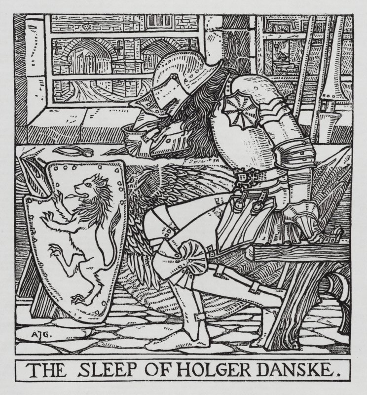 Hans Christian Andersen: Holger Danske (taş) by Arthur Joseph Gaskin
