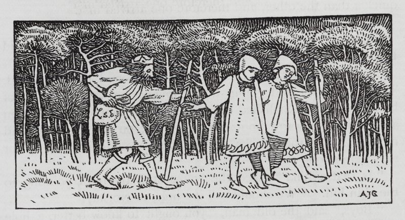 Hans Christian Andersen: Elfin Tepesi (taş) by Arthur Joseph Gaskin