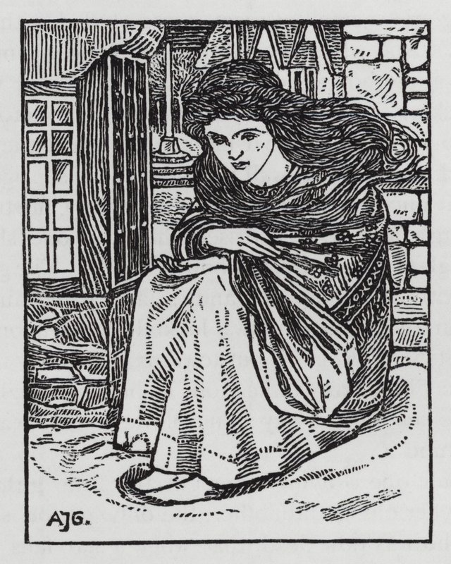 Hans Christian Andersen: Küçük Kibritçi Kız (taş) by Arthur Joseph Gaskin