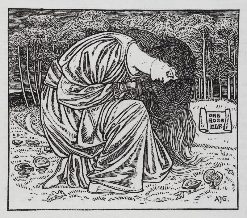 Hans Christian Andersen: Gül Elfi (taş) by Arthur Joseph Gaskin