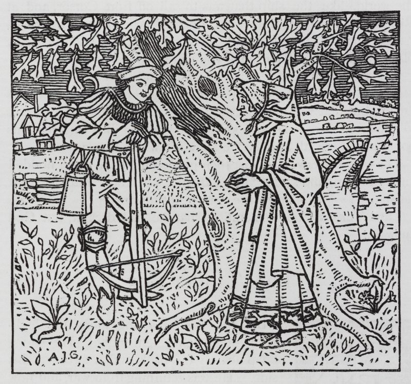 Hans Christian Andersen: Tinder Kutusu (taş) by Arthur Joseph Gaskin