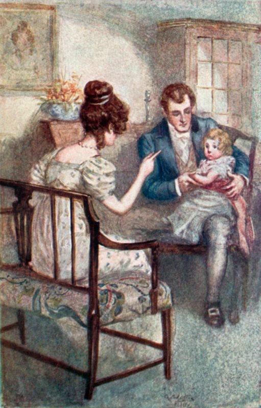 Jane Austen tarafından Emma için illüstrasyon by Arthur Wallis Mills