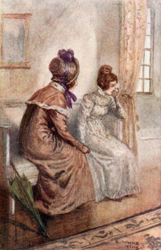 Jane Austen tarafından Emma için illüstrasyon by Arthur Wallis Mills