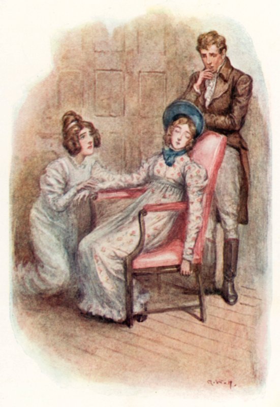 Jane Austen tarafından Emma için illüstrasyon by Arthur Wallis Mills