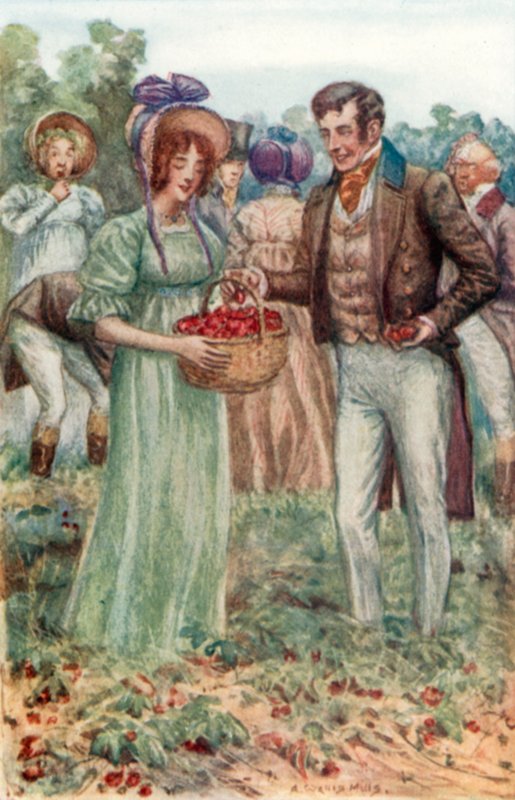 Jane Austen tarafından Emma için illüstrasyon by Arthur Wallis Mills