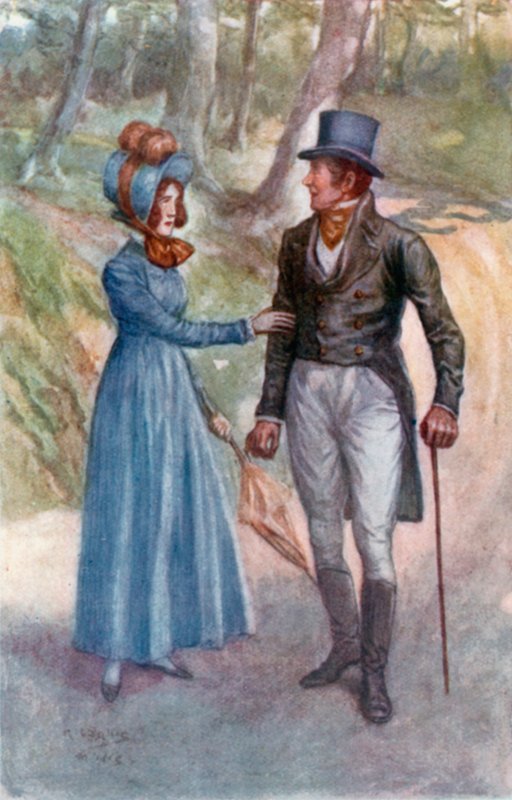 Jane Austen tarafından Emma için illüstrasyon by Arthur Wallis Mills